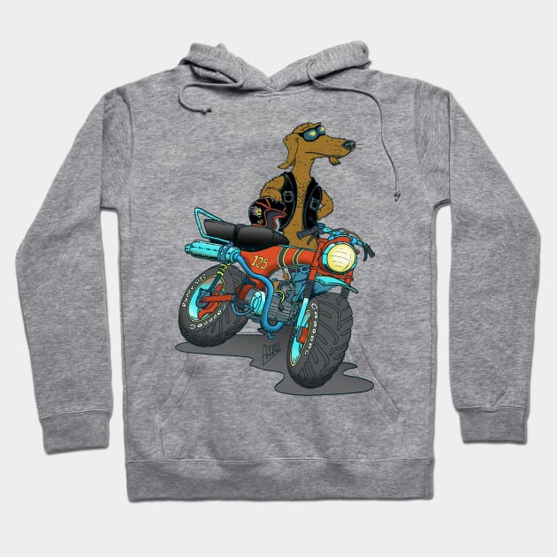 Daxhund and his motorcycle Hoodie by Andres7B9